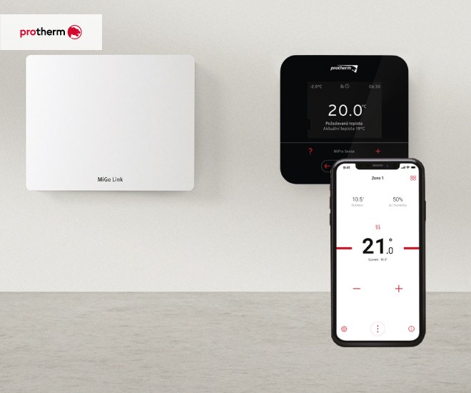 Snadná obsluha pro kotle i tepelná čerpadla Protherm